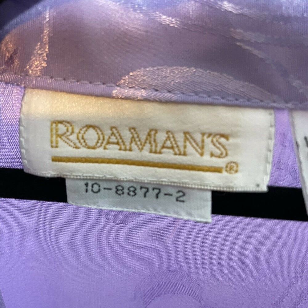 vintage blouse lavender satin button up - Picture 7 of 9